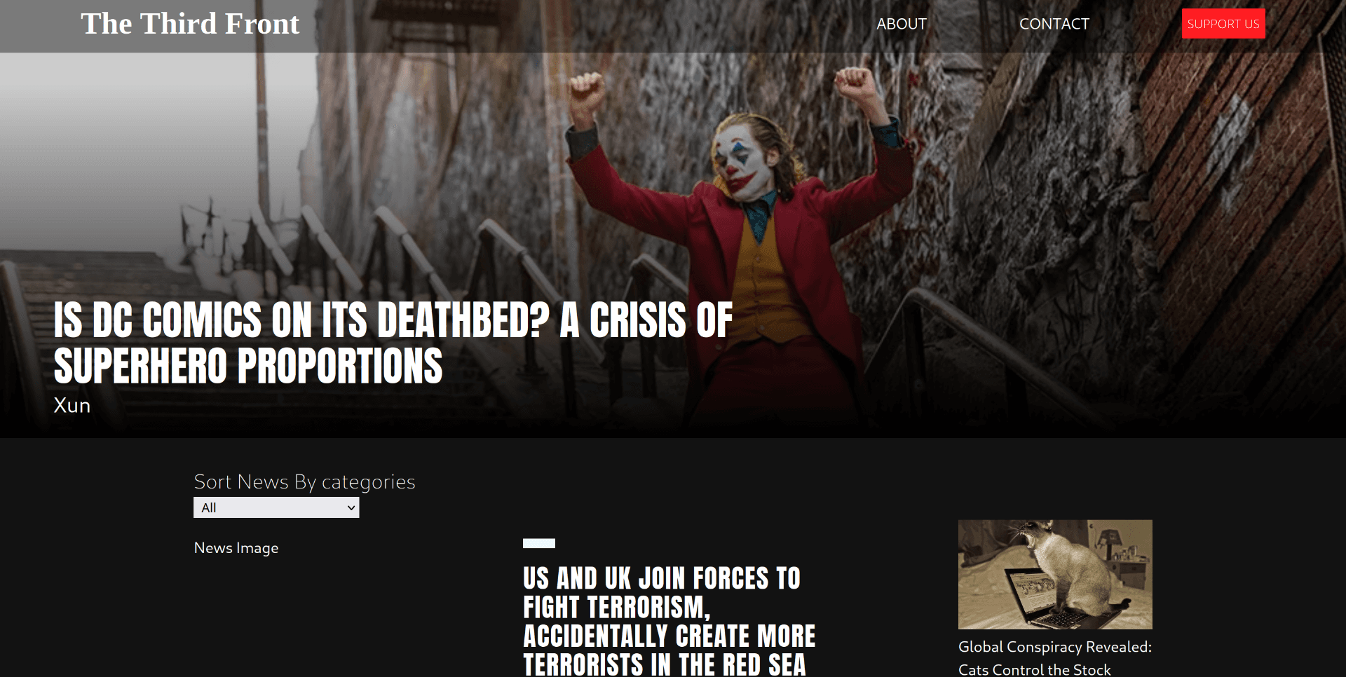 Homepage of the third front